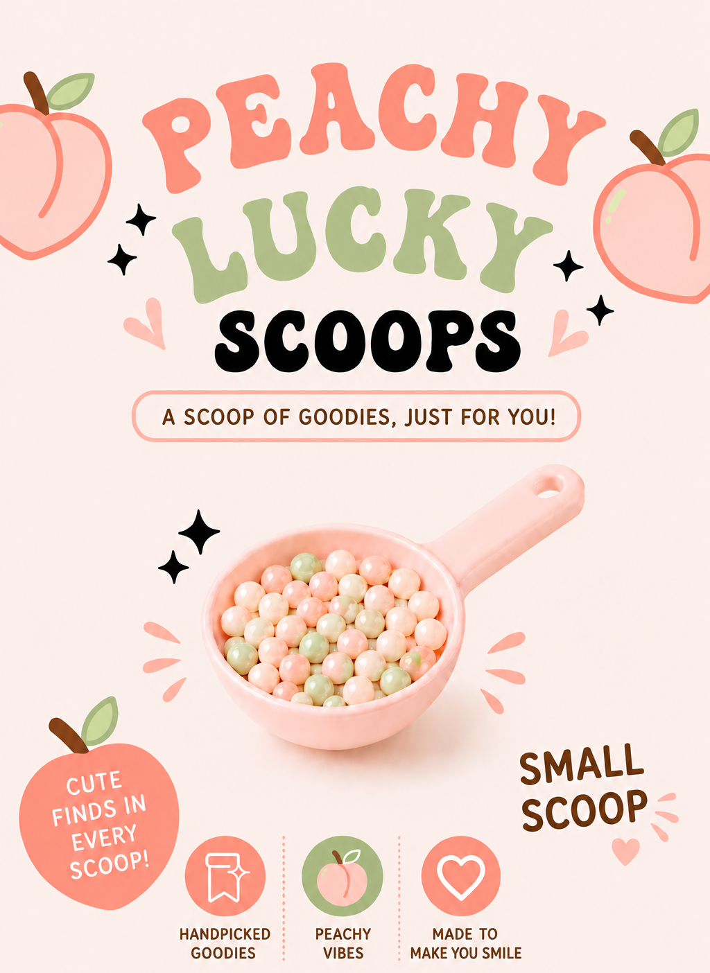 SMALL PEACHY LUCKY SCOOPS