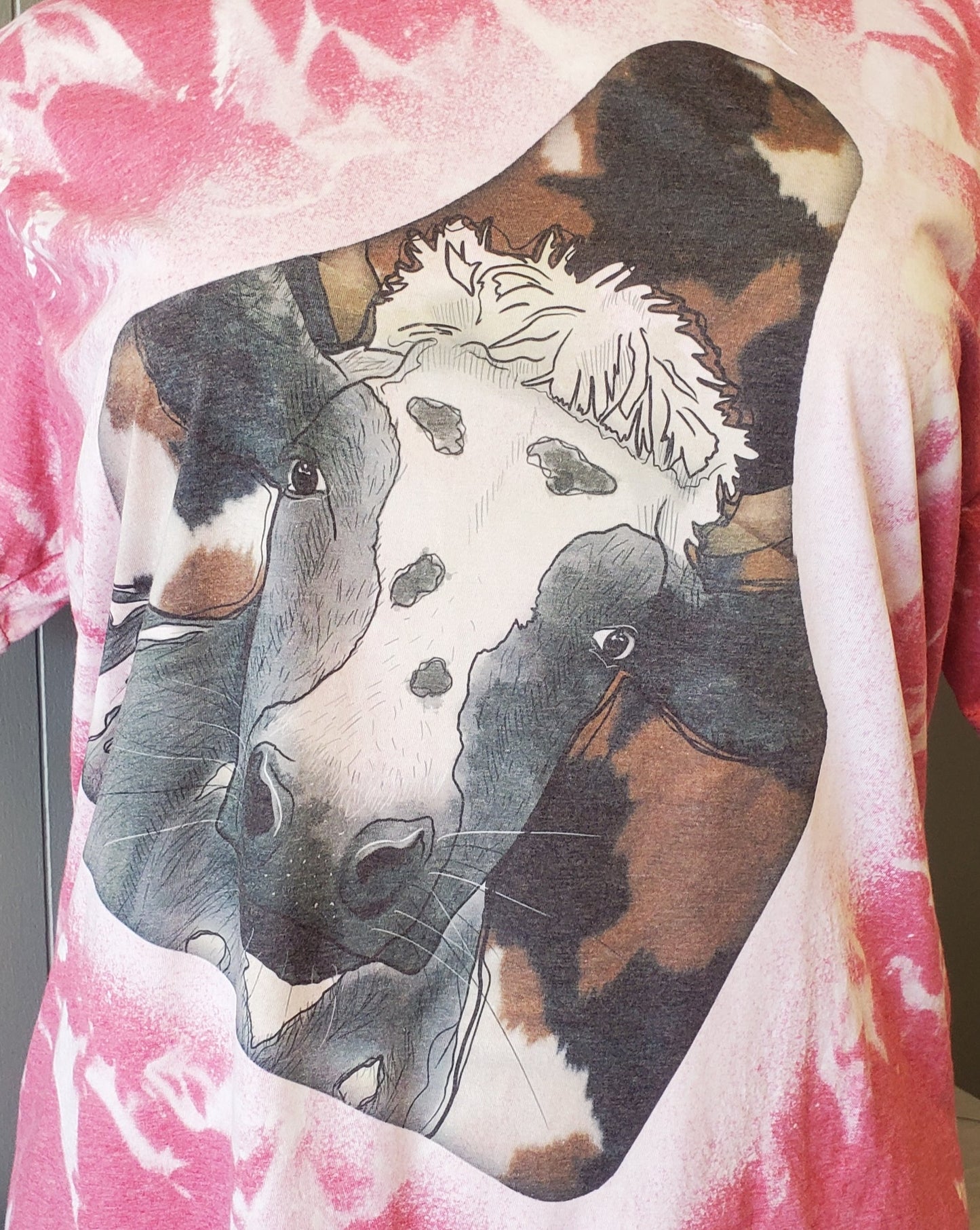 Cow Tag Bleached T-Shirt