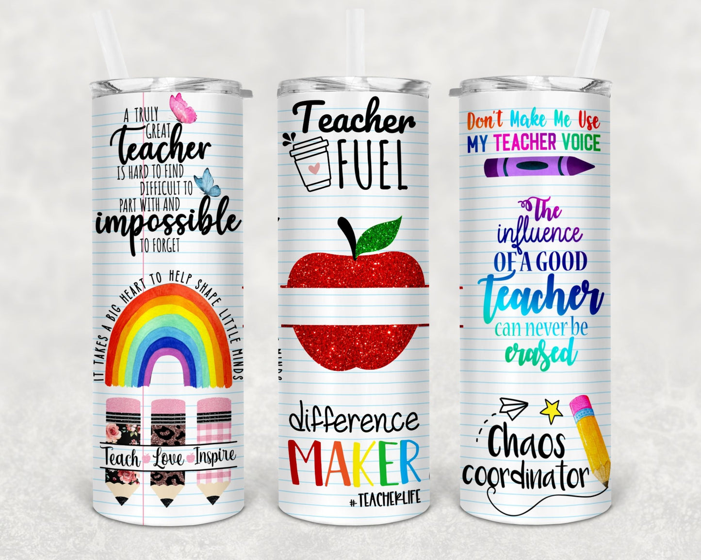 Rainbow Inspirational Teacher Tumbler | Teacher | Teaching | #Teacherlife | Teacher Quotes | Gift | Teacher Appreciation