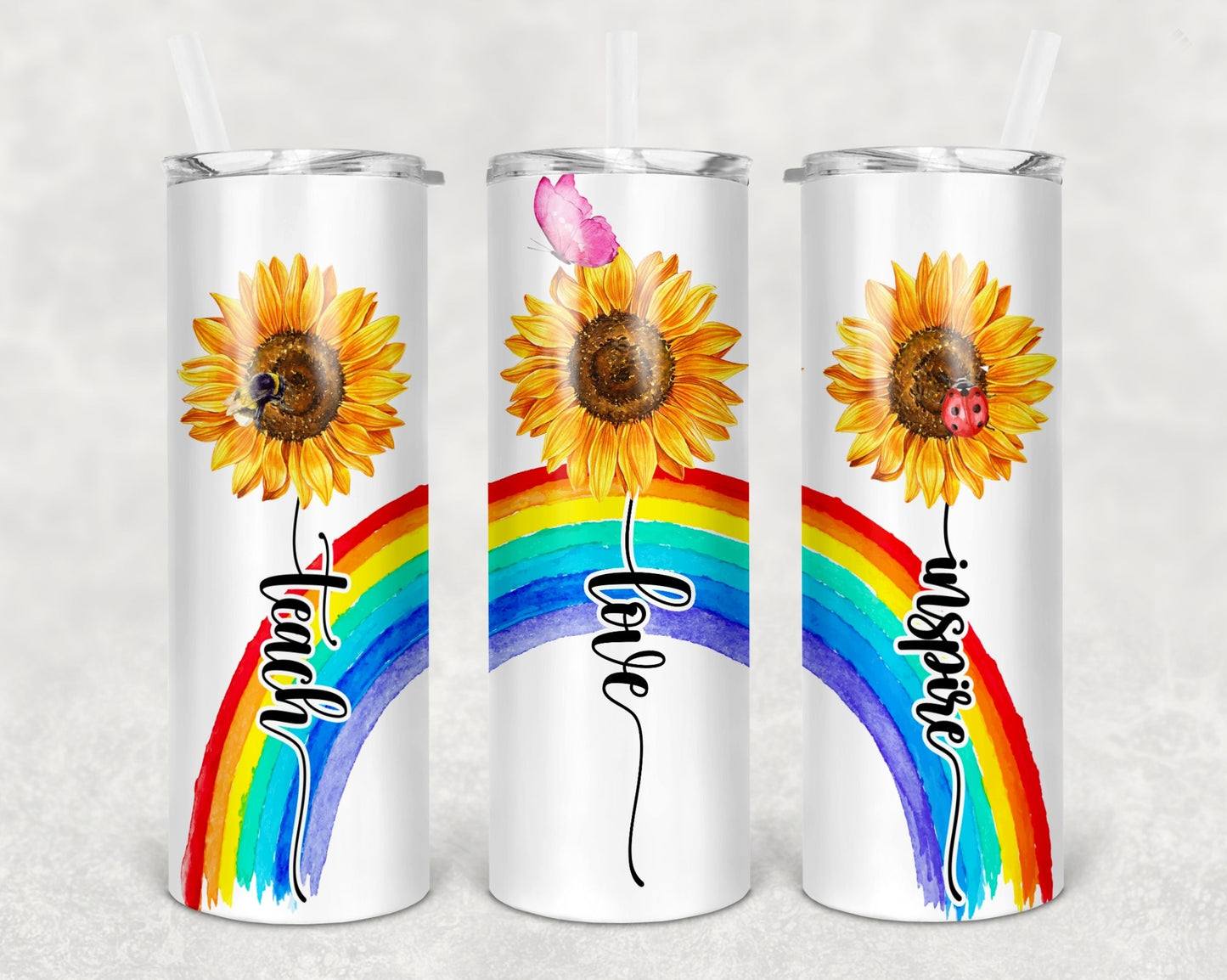Rainbow Inspirational Teacher Tumbler | Teacher | Teaching | #Teacherlife | Teacher Quotes | Gift | Teacher Appreciation