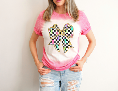 CHECKERED CORQUETTE PEEP BOW